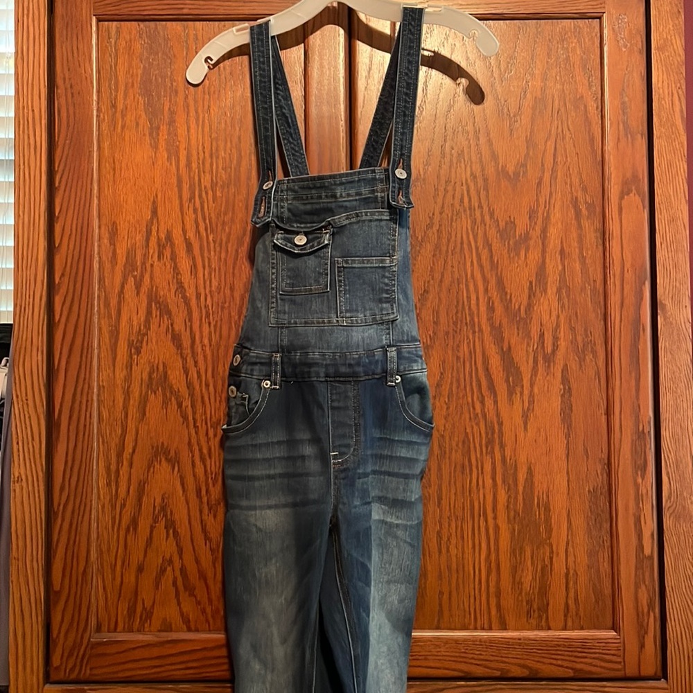 Almost Famous Blue Jean Overalls Size 7